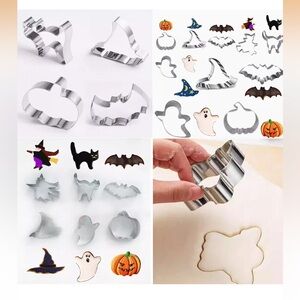 Halloween Cookie Cutter 12 piece Set Stainless Steel Halloween Shapes BRAND NEW